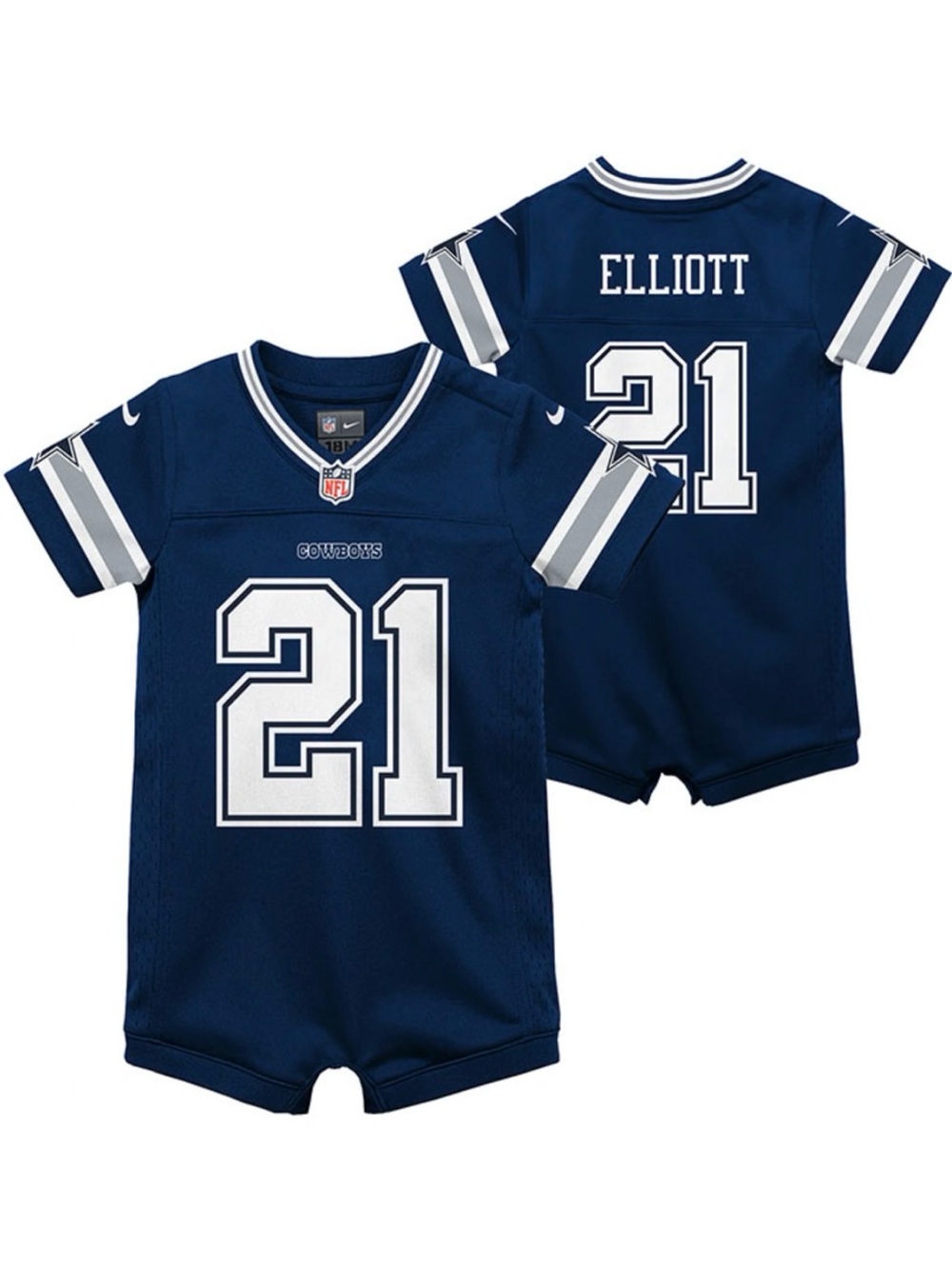 NIKE EZEKIEL ELLIOTT DALLAS COWBOYS NAVY BLUE PLAY TIME FOOTBALL JERSEY NWT 24MO